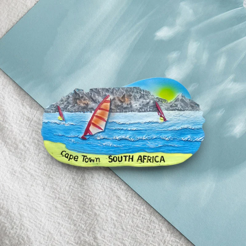 

South Africa Cape Town Peninsula Sailing Ocean Scenery Creative Fridge Magnet Tourist Souvenir Home Decoration
