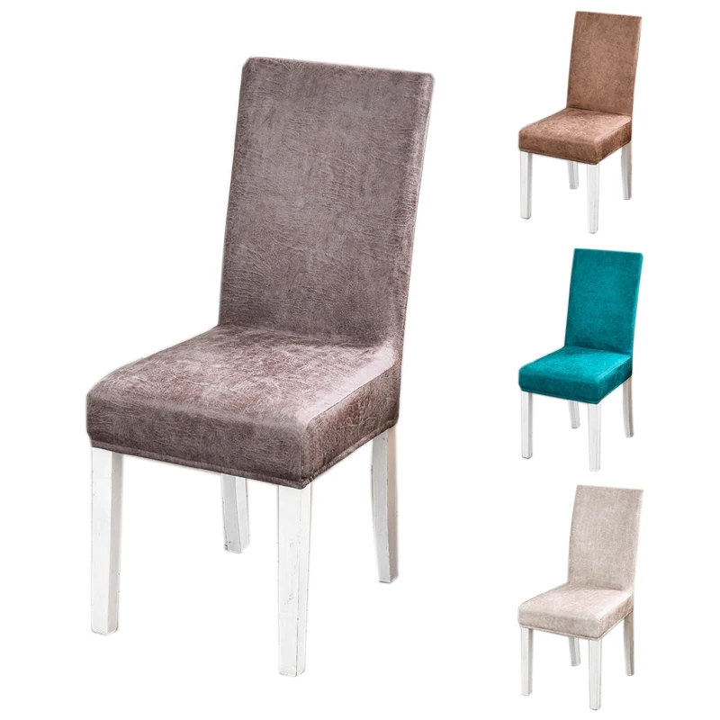 1pc Imitation Leather Dining Chair Cover Waterproof Chair Slipcovers For Hotel Dining Room Office Banquet House Home Decor