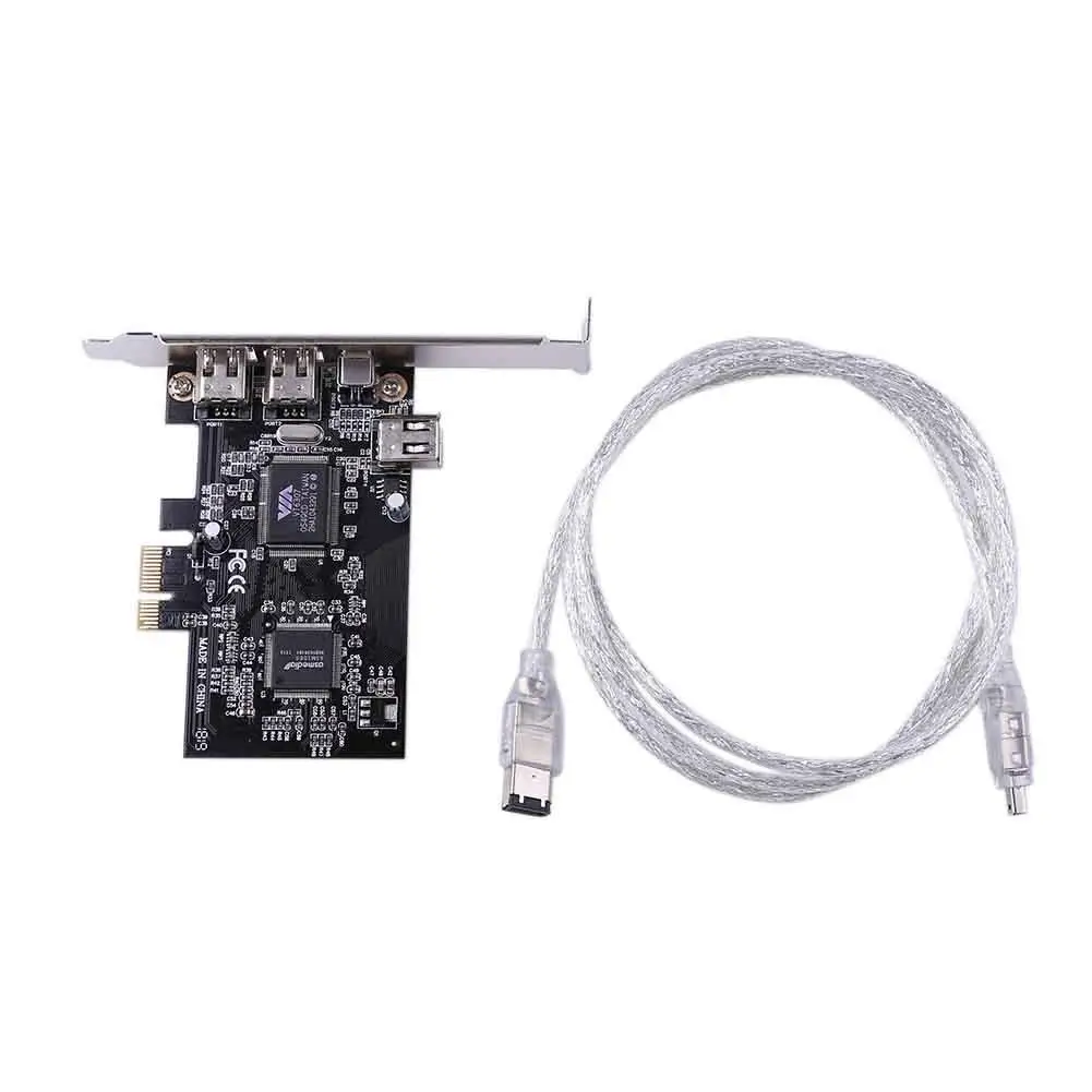 PCI-E 1X 1394 card DV HDV high-definition video capture card PCIE to 1394 DV card power cord