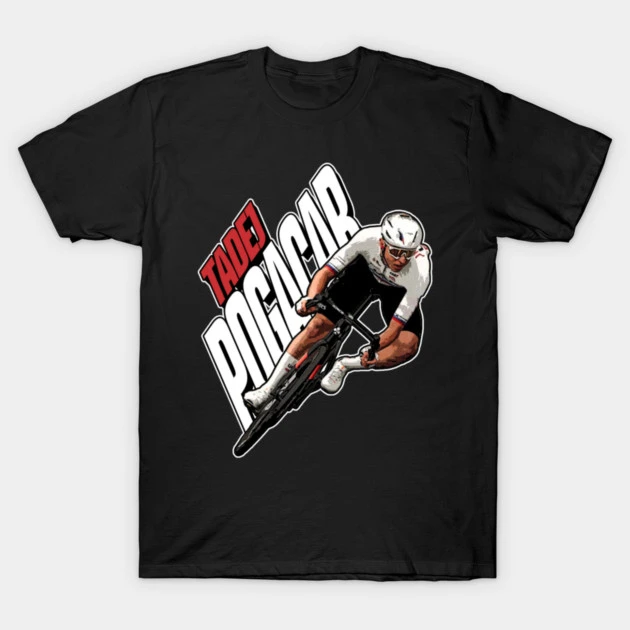 Tadej Pogacar Champion National Slovène T-shirt de cyclisme en coton avec motif pour hommes et femmes Streetwear d'été