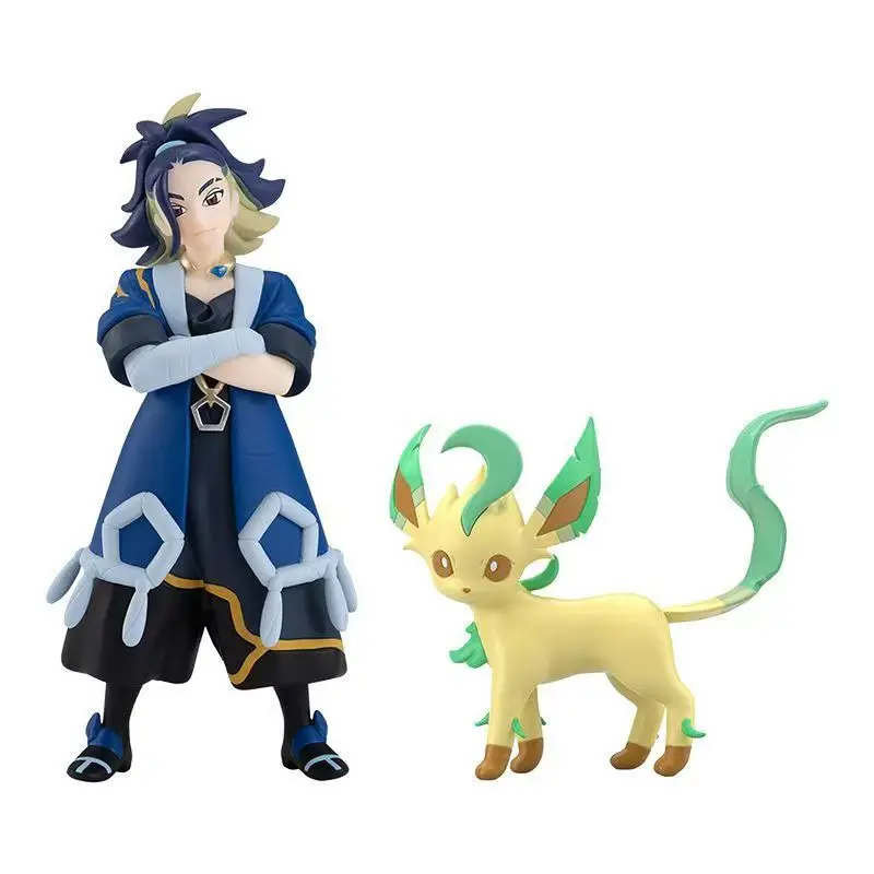 オリジナルバンダイポケモンスケールワールドヒスイ地域アダマンリーフィオンセキリーフィアアニメ-pvc-アクションフィギュアモデル置物おもちゃギフト