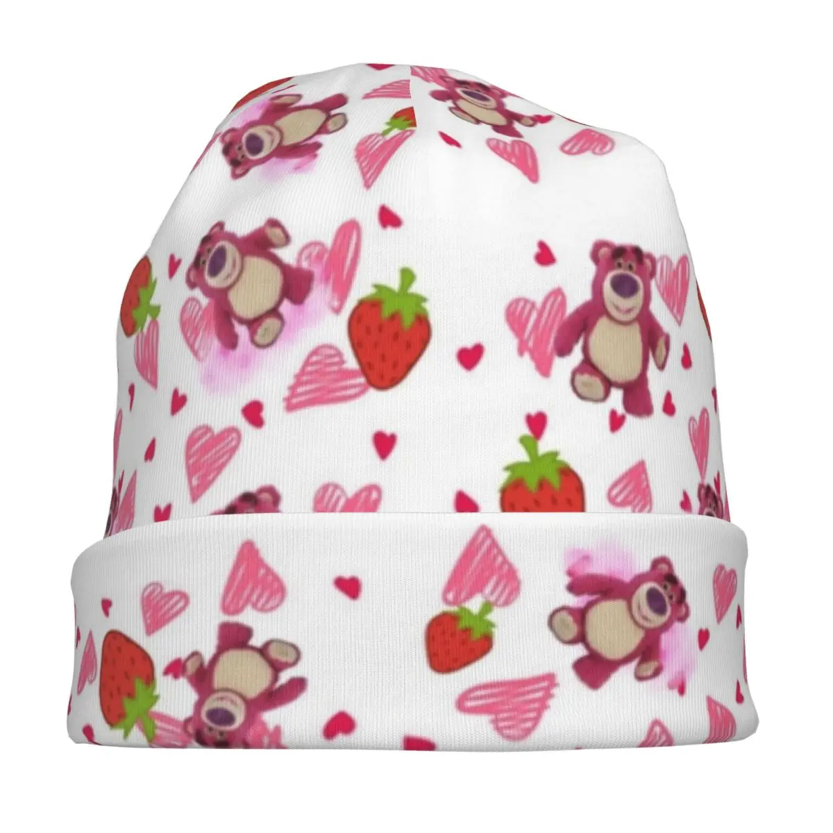 로토 베어 허깅 토이 스토리 보닛 모자 힙합 야외 스컬리 비니 모자 디즈니 남녀공용 따뜻한 이중 사용 모자