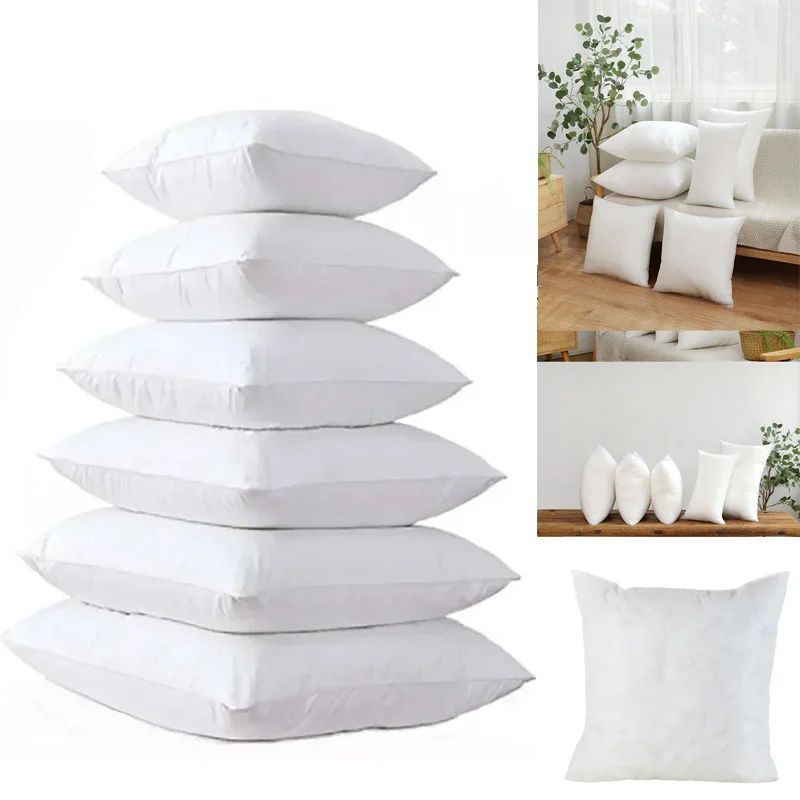 White Bounce Back Pillow Cushion Core Sofa Car Seat Home Interior Decor Pillows30x30/40x40/45x45/50x50CM/60x60CM  쿠션