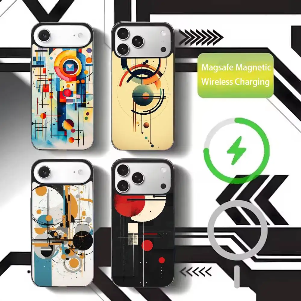 

W-Wassily K-Kandinsky Art Phone Case For iPhone17,16,15,14,13,12,11 Plus,Pro Max Magnetic For Magsafe Wireless Charging
