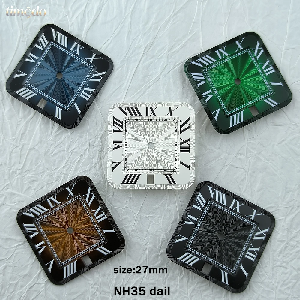 High quality 27mm NH35 dial date window men's watch modification accessories customized LOGO suitable for NH35 movement