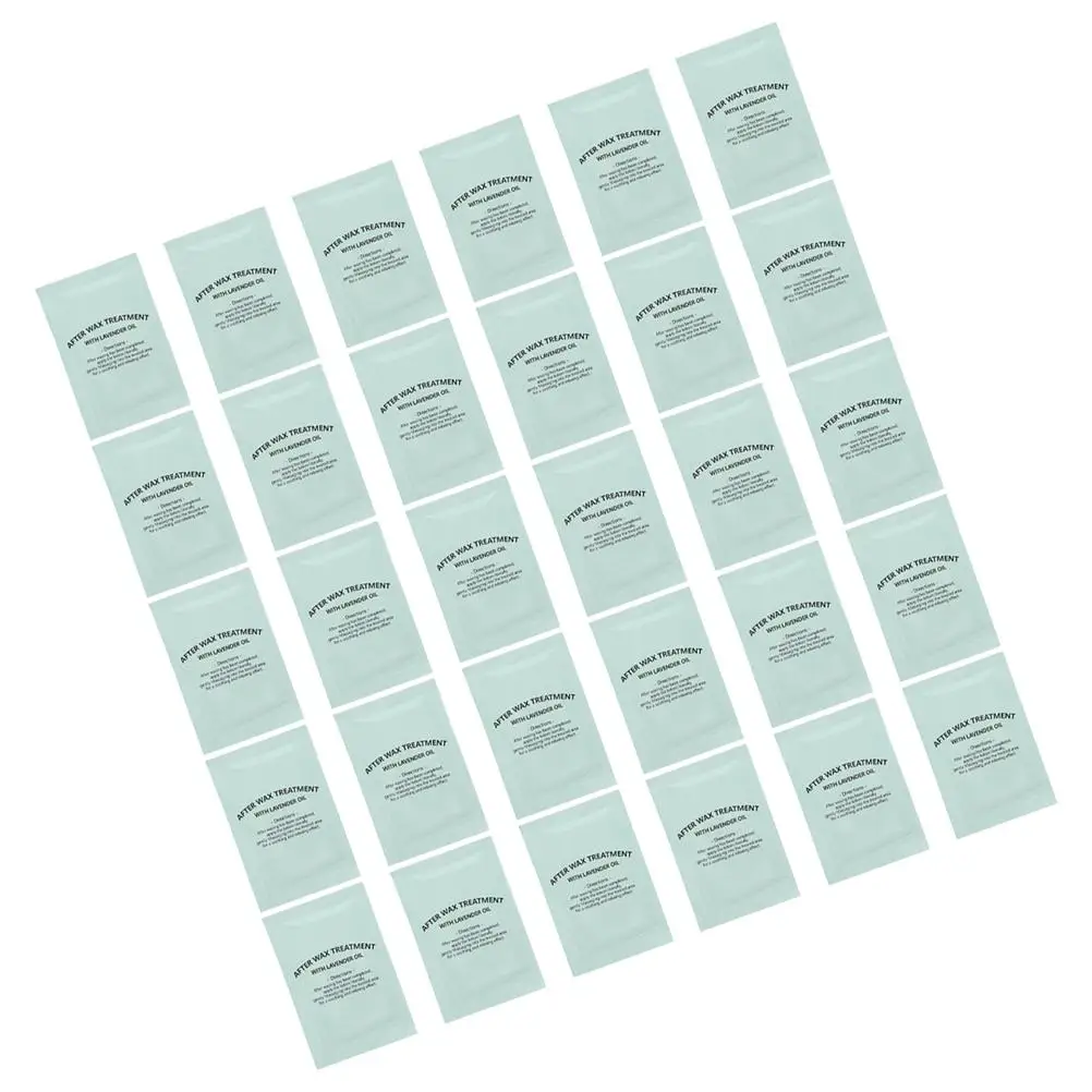 30 Pcs Wet Wipes Hair Removal Wax Cleaning Oil Pack Post Device Detergent Ingrown Light Green Face Strips Body Travel