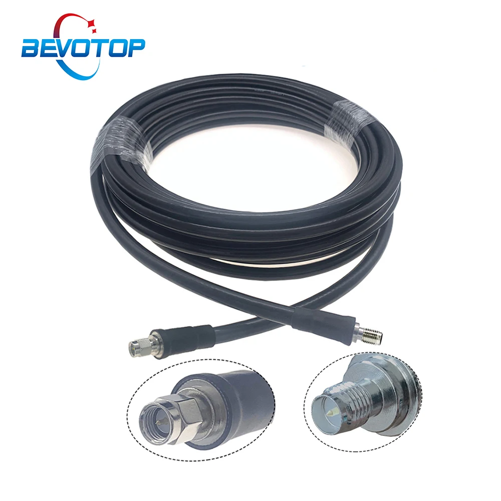LMR400 Cable SMA Male to RP SMA Female 50 Ohm Low Loss RF Adapter Pigtail WIFI Antenna Extension Cable Signal Booster Jumper