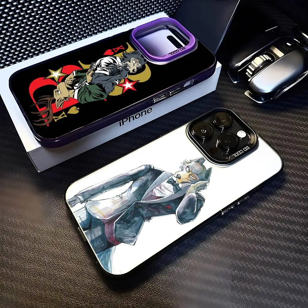 

B-Beastars Phone Case For iPhone17,16,15,14,13,12,11 Plus,Pro Max Purple Matte Shockproof Cover