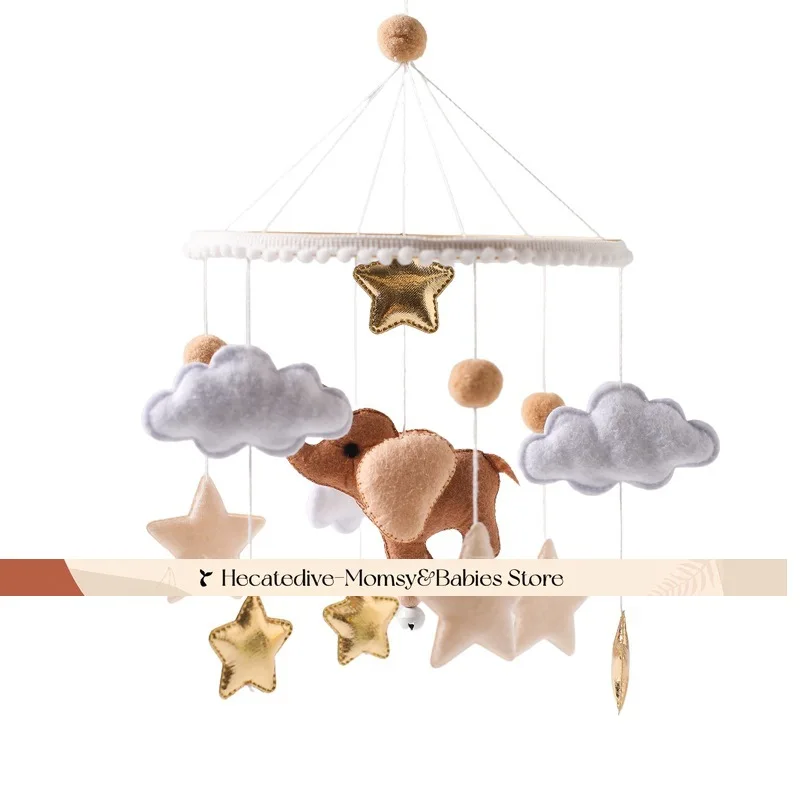 【Must Have】Baby Rasseln & Mobiles Dreamy Sky Elephant Lernspielzeug für Neugeborene, Mini-Dekorationen, 0–12 Monate alte Babyartikel