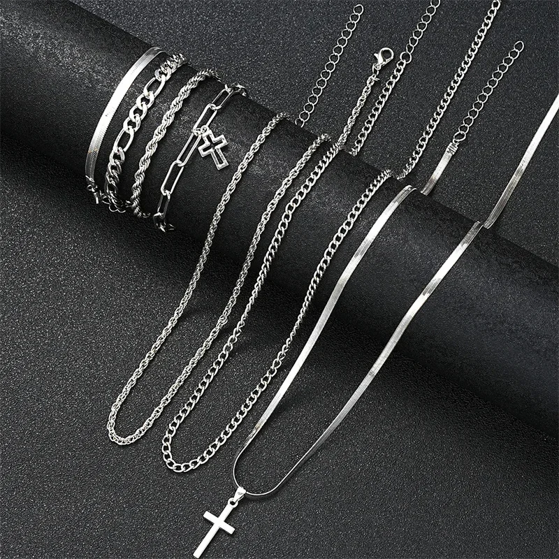 7-pcs-cruz-colares-pulseiras-para-mulheres-homens-hip-hop-cor-prata-aco-inoxidavel-punk-cubana-corrente-conjuntos-de-joias-presente-aniversario
