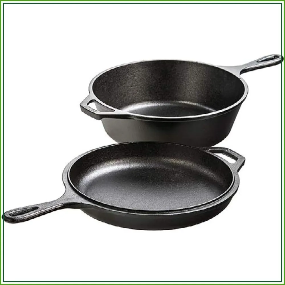 

2-in-1 3.2 Qt Dutch Oven & 10.25" Skillet Set, PFAS-Free, for Sourdough, Frying, Camping