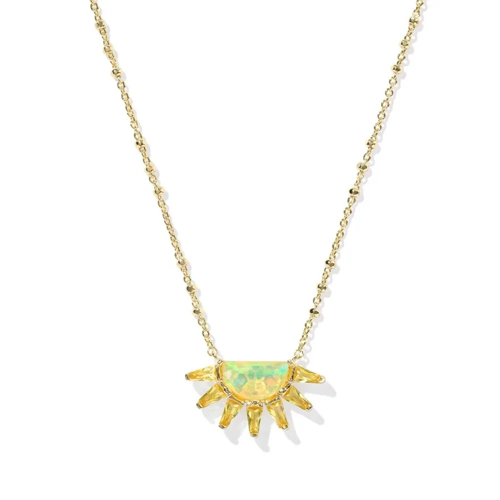 

VKVVA Half of The Sun Fashionable Gold-plated Short Pendant Necklace for Women Birthday Gifts