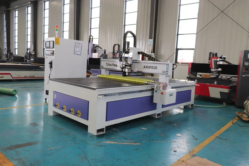 ACCTEK 1530 ATC CNC Router with Oscillating Knife and CCD for Furniture Packaging and Textile Industries