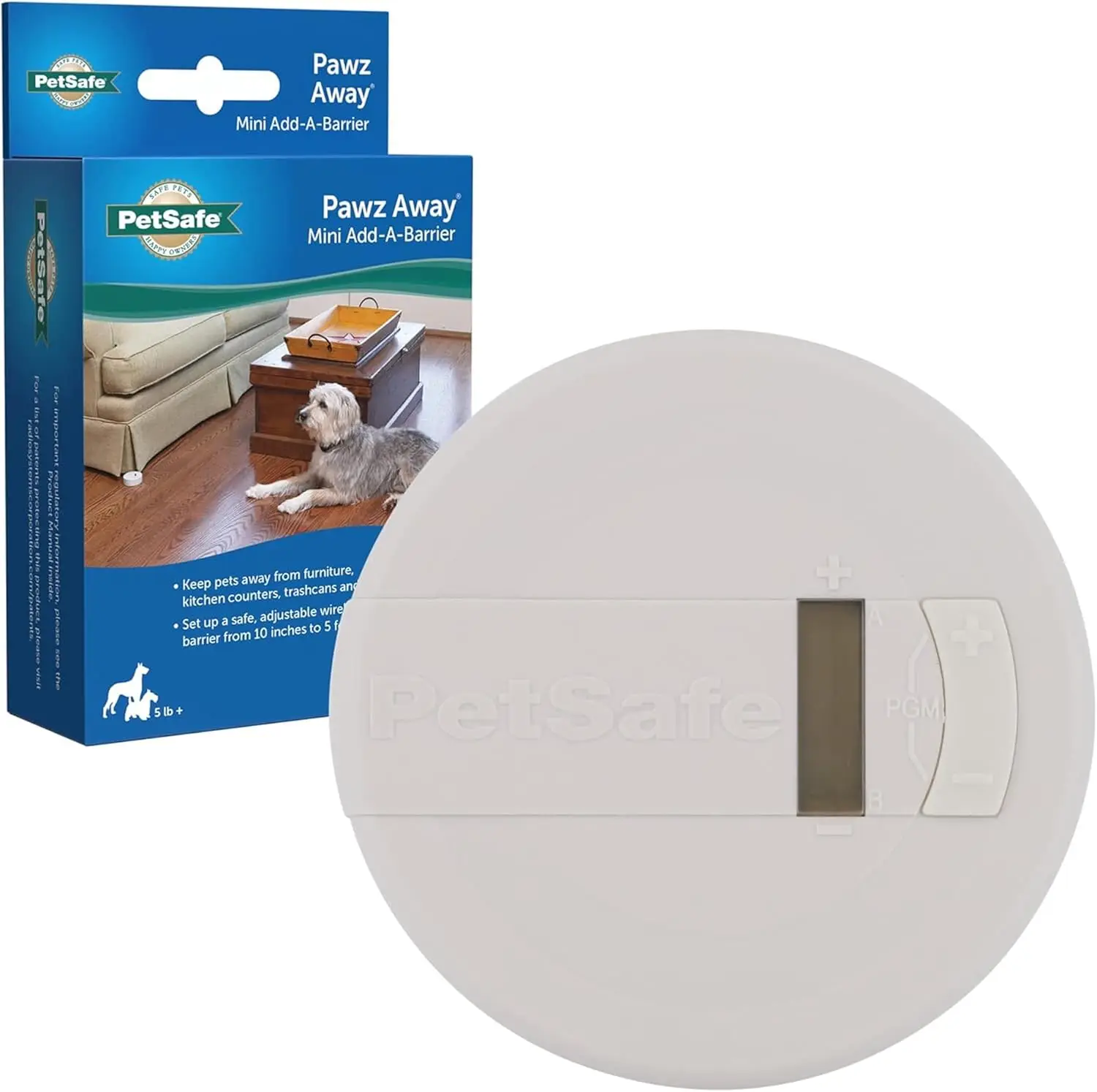 

Портативный беспроводной передатчик-барьер для животных для использования в помещении/на улице, радиус действия 5 футов, на батарейках, водонепроницаемый