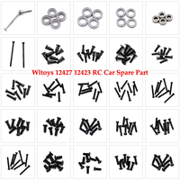 12428 Original Parts 0090-0129 Wltoys 12427 12423 RC Car Spare Part Bearing/Screw/Differential/Servo/Nut/Motor/USB Charger/Light