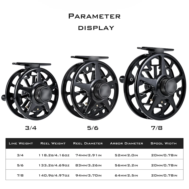 Fly Fishing Wheel Aluminum Alloy FA3/4 FA5/6 FA7/8 Front Fishing Reel Gear Equipment Goods Accessory