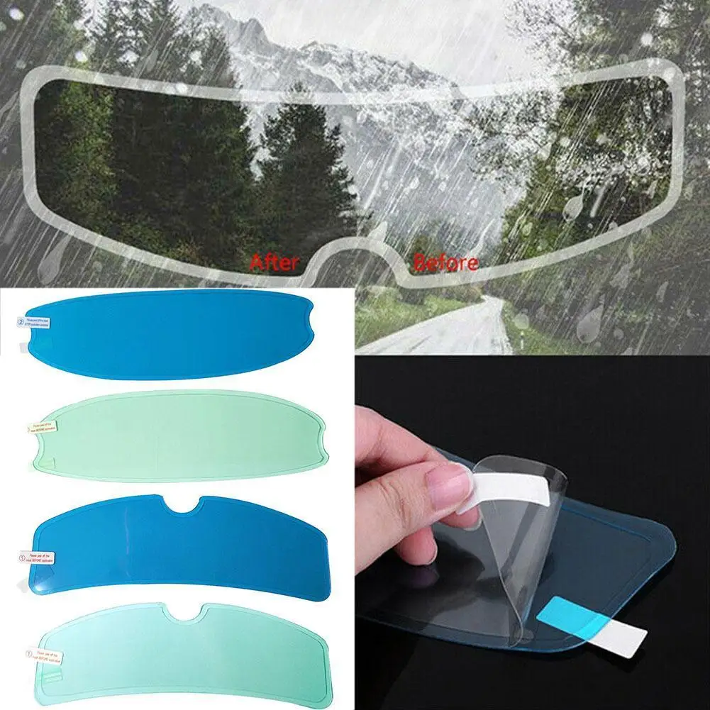 Uniwersalny kask wyczyść Anti-Fog Patch Film przeciwdeszczowa folia ochronna do aparatu do motocykla Visor Clear Fog Resistant Moto Racing Accessories