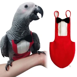 Bird Diaper Flight Suite Protective Parrot Nappies with Waterproof Inner Layer  Urine Wet Suit with Bowtie for Birds B03E
