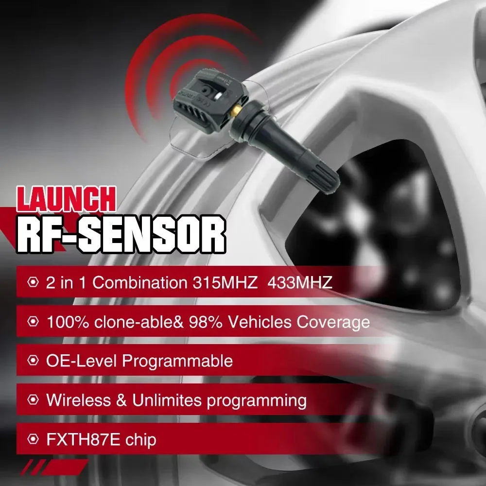 LANCERING X431 Sensor LTR-V 2 in 1 RF-Sensor 315 MHz/433 MHz TPMS Band Reparatie Tools Scanner TSGUN Bandenspanning Sensor Tester Programma