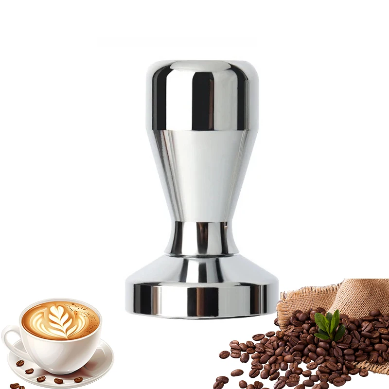 

51/53/58mm Espresso Coffee Tamper-304 Stainless Steel Flat Bottom Professional Coffee Press Tool for Coffe Machine Accessories