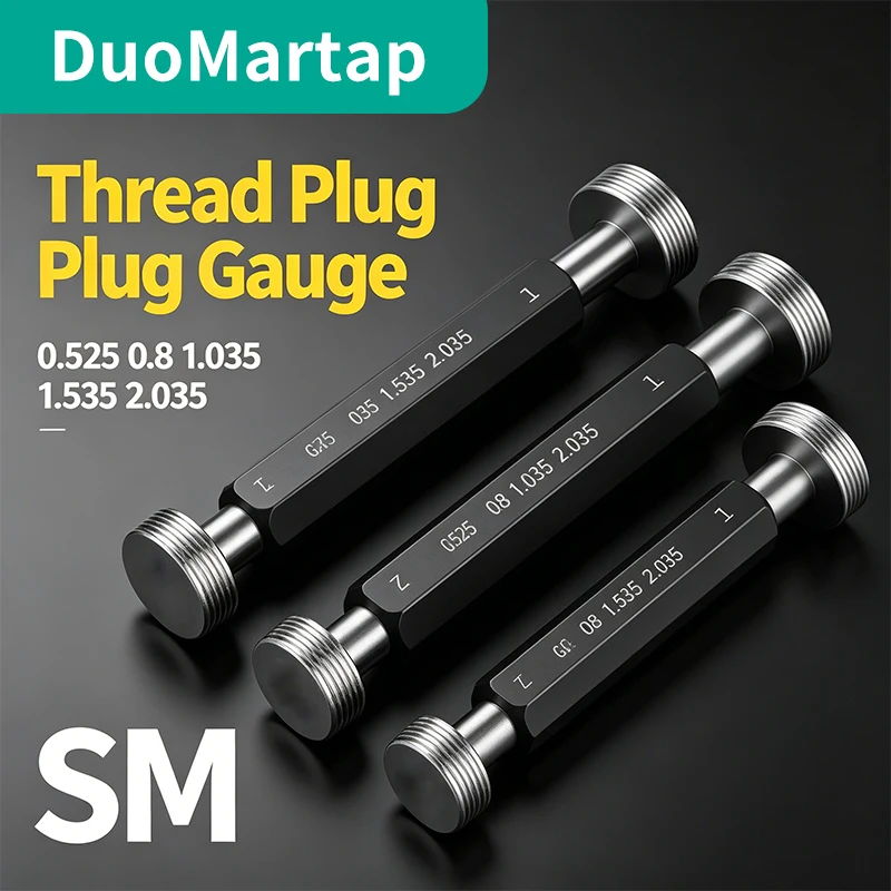 

DUOMartap 1PCS/1SET SM Optical Thread Plug/Ring Gauge SM0.525 0.8 1.035 1.535 2.035 GO/NOGO Thread Gauge Measure Tool