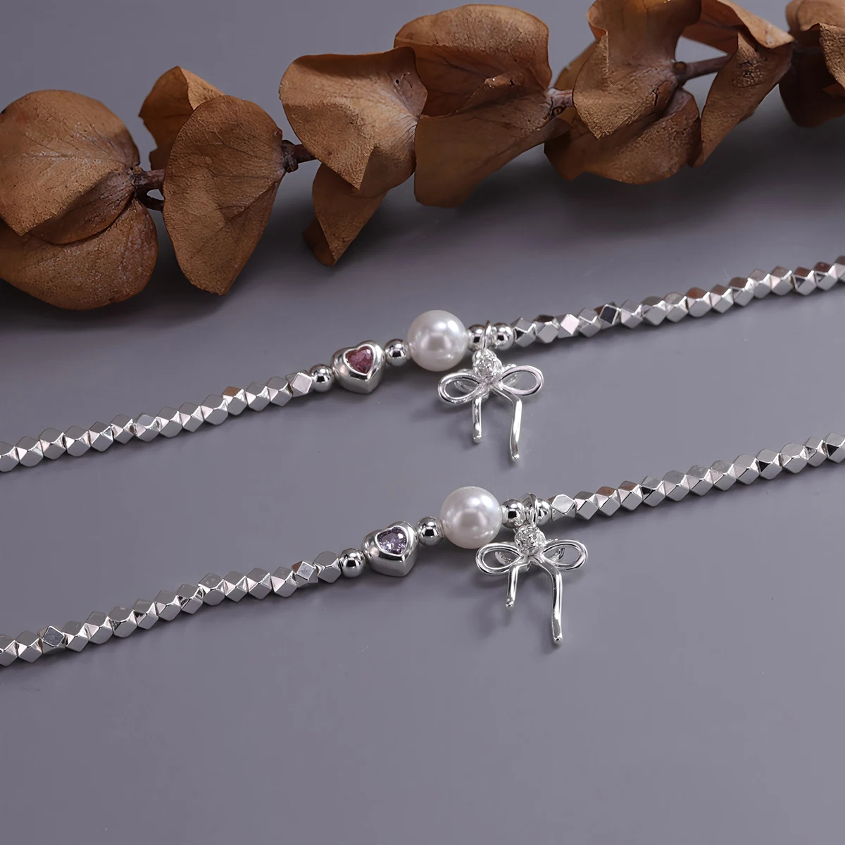 سام الباندا 925 فضة شل اللؤلؤ الفضة الخرزة سوار للنساء هدية الحب القلب القوس قلادة مجوهرات دروبشيبينغ