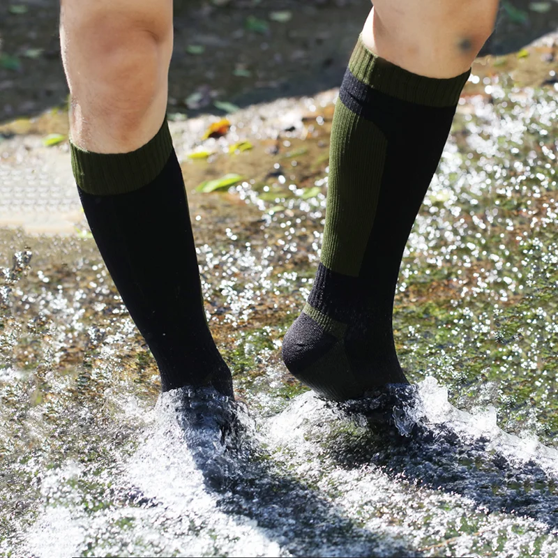 

New Knee High Waterproof Socks Hiking Wading Outdoor Camping Skiing Mountaineering Warm Long Waterproof Socks For All-season