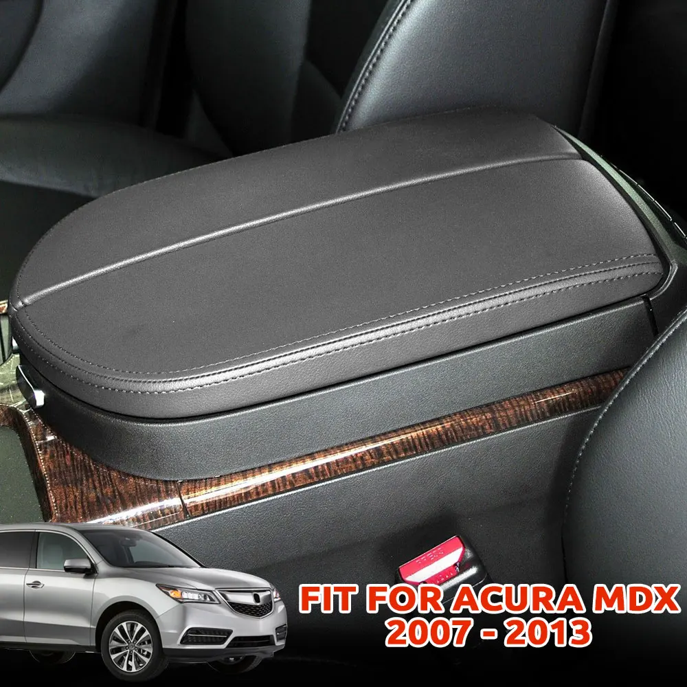Para Acura MDX 2007 2008 2009 2010 2011 2012 2013 cubierta de reposabrazos de coche a prueba de arañazos de cuero de microfibra Interior de coche