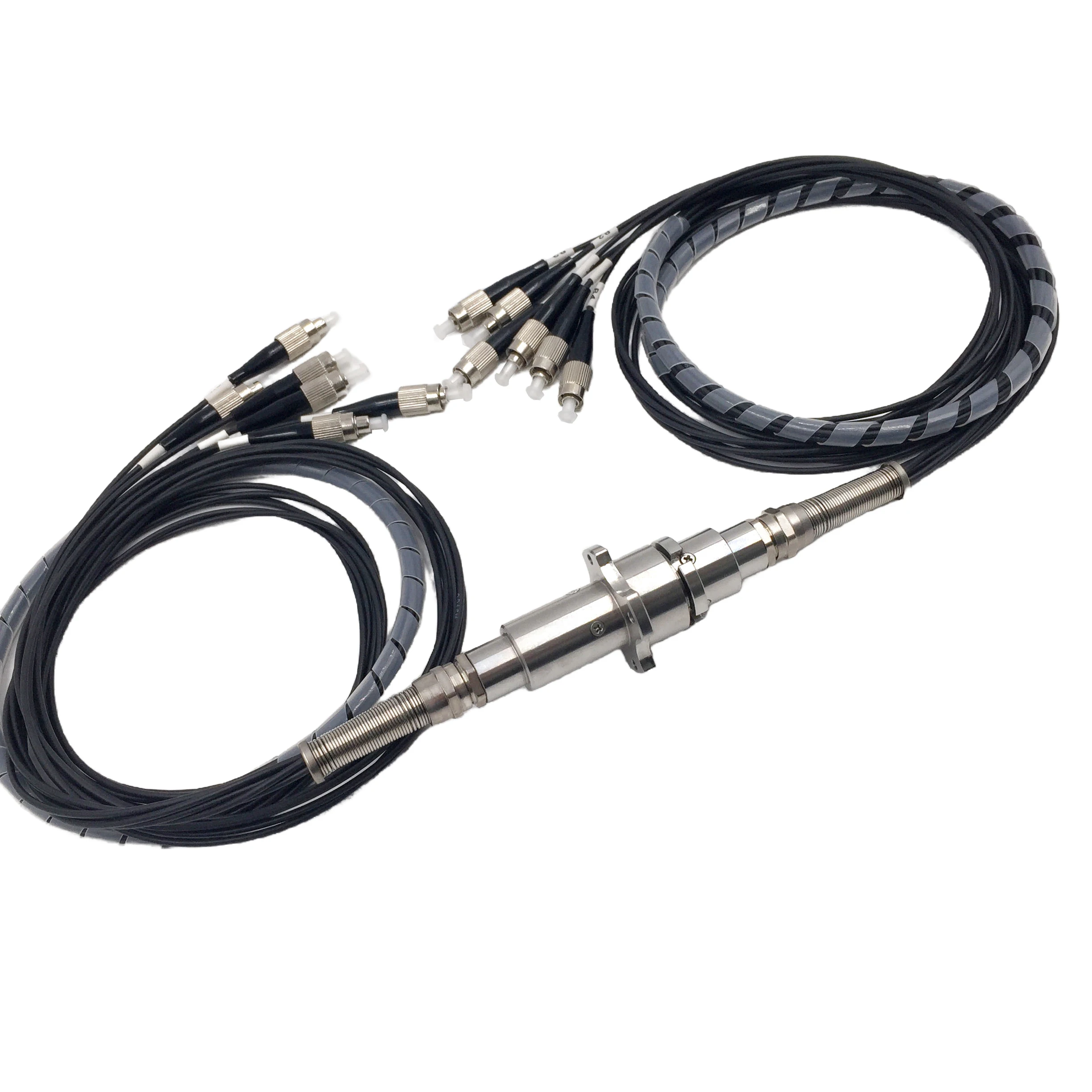 360 degree rotating photoelectric slip ring multi-channel single multi-mode fiber electrical touchpoint contact material