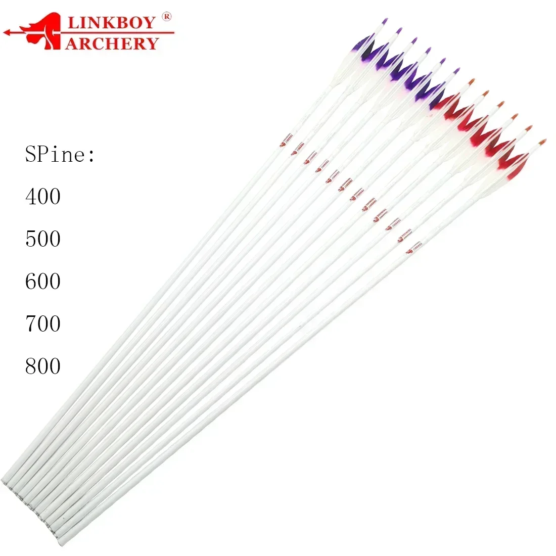 12pcs Archery Pure Carbon ID6.2mm Spine400-800 30/32inch 4inch Banana Feather 100gr Tips Bow Hunting