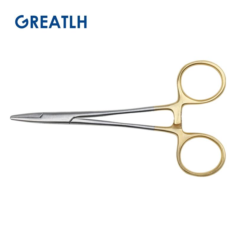 Surgical Instrument Needle Holder Needle Holding Forceps Stainless Steel Golden Handle