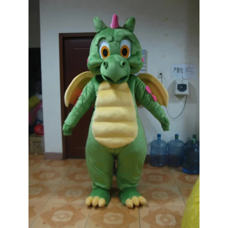 Disfraz de mascota dinosaurio verde para adulto, dragón, Halloween, carnaval, fiesta, Día de San Valentín, espectáculo de Anime divertido XC9072