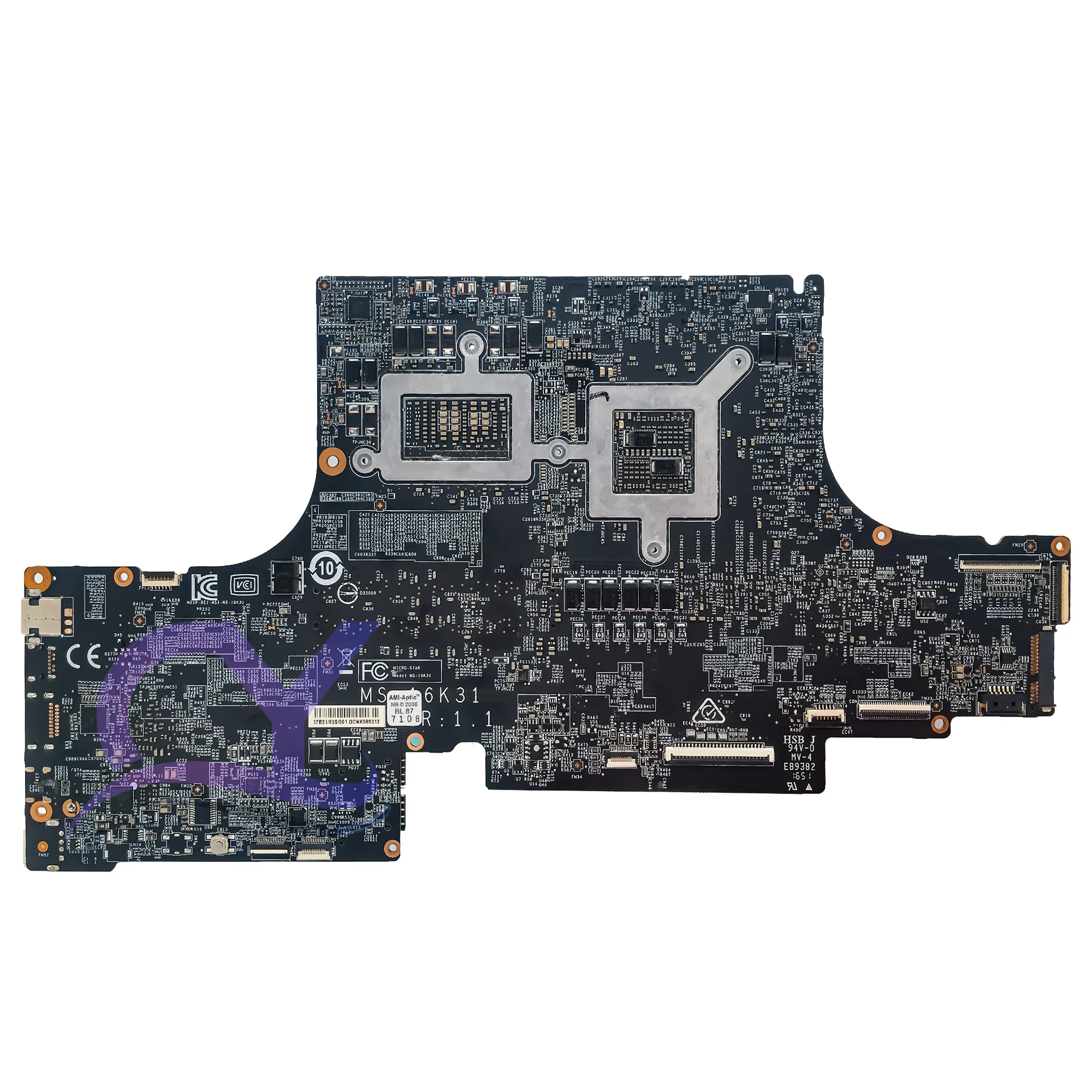 Imagem -02 - Placa-mãe para Msi Ms16k31 Laptop Mainboard 100 de Trabalho Gs63v Gs73vr 7rg Stealth Pro Ms-17b3 i5 I77th Gtx1070-v8g