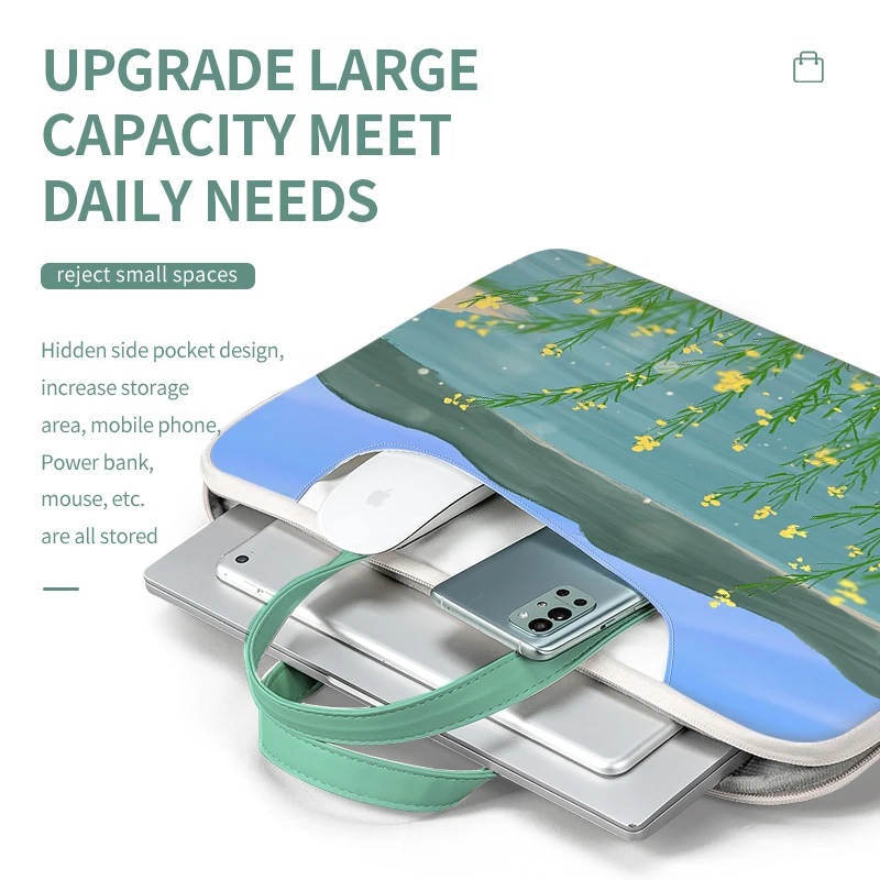 Saco multiúso à prova de choque para laptop, bolsa de transporte para MacBook, Dell, HP, Asus, 13 polegadas, 14 polegadas, 15,4 polegadas, 15,6 polegadas, PU