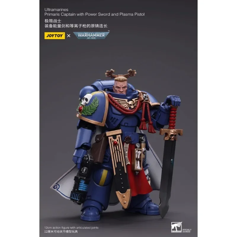 [W MAGAZYNIE] JOYTOY Warhammer 40k 1/18 figurki Ultramarines Terminator kapitan kolekcja modeli Anime zabawki do gier wojskowych