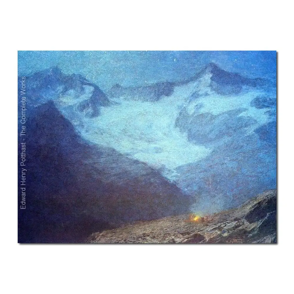 

Landscape oil painting The Fires of St. John's Eve by Edward Henry Potthast High quality Hand painted Canvas Art Home Decor