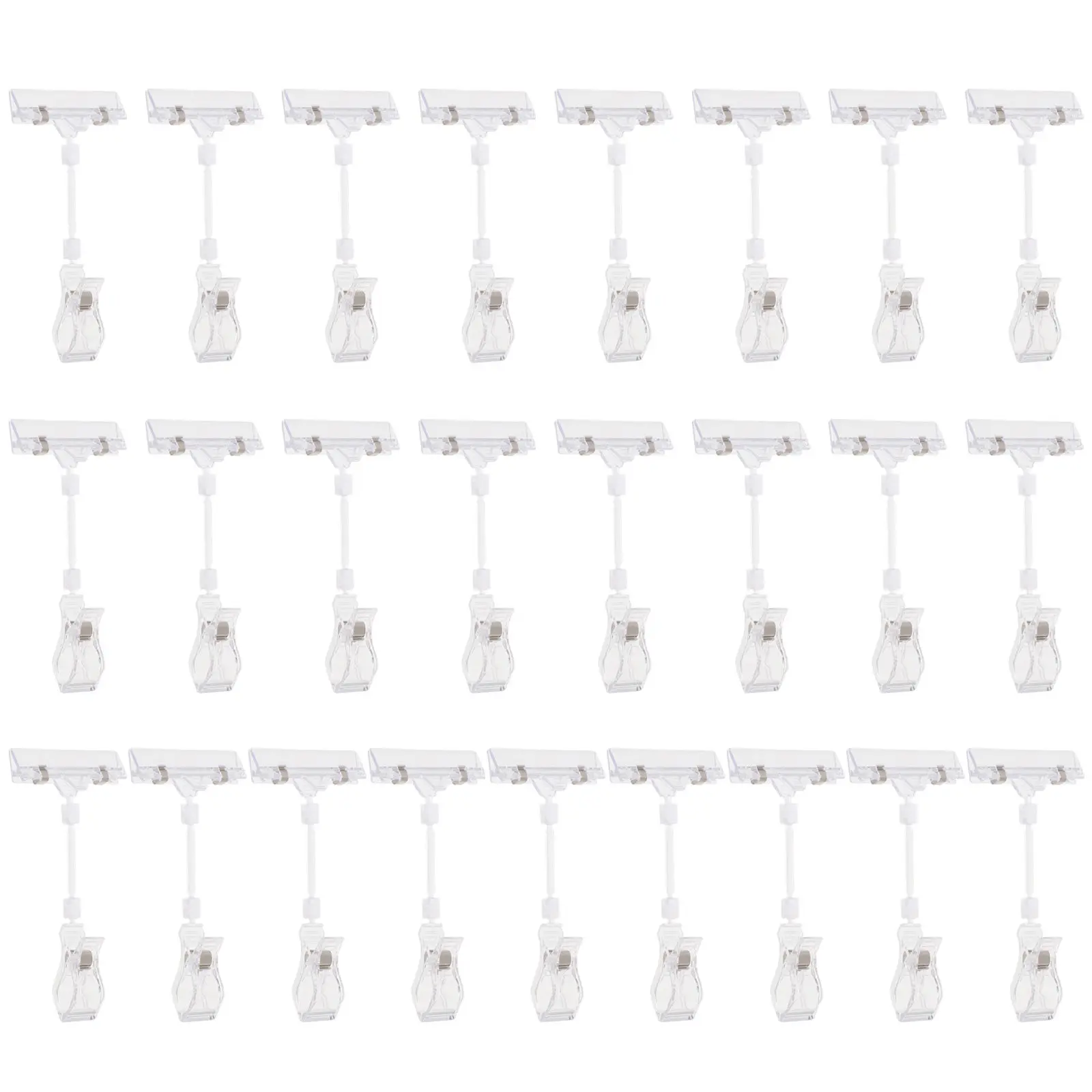 

25Pcs Swivel Price Clip Holder Double Display Clips Plastic Sign Holder for Retail Store Supplies Product Label Display and Text