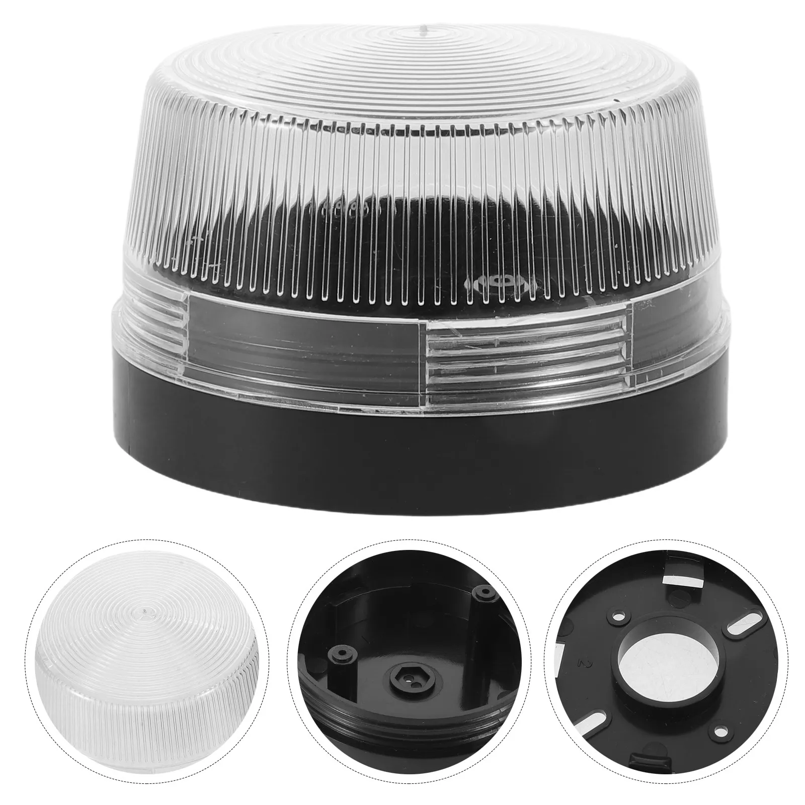 

3Pcs Warning Light Cover Shell Plastic Alarm Housing Replacement for Security Device Indoor Industrial Signal Lamp Parts Strobe