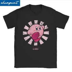 Kirbys Retro Japanese T-Shirts Men Women Nostalgia Childhood ACT Game Awesome Pure Cotton Tees Round Neck T Shirt Clothes