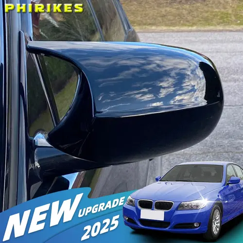Cubiertas de espejo retrovisor para Bmw 1 3 Series E90 E91 E92 E93 E80 E81 E87 E88 retrovisor fibra de carbono negro brillante