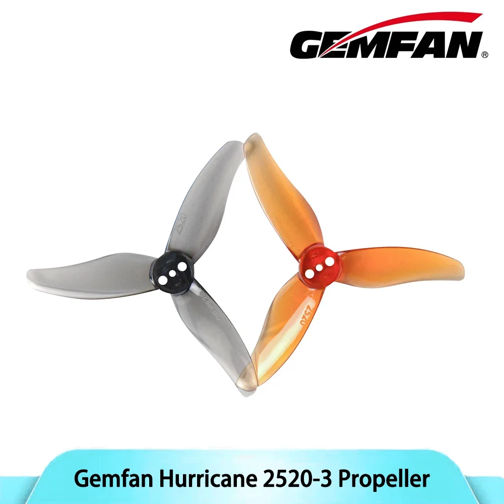 8 pares de hélices de PC de 3 aspas Gemfan Hurricane 2520 2.5X2X3 para Dron FPV Freestyle de 2,5 pulgadas 1106 1404 (8CW+8CCW)