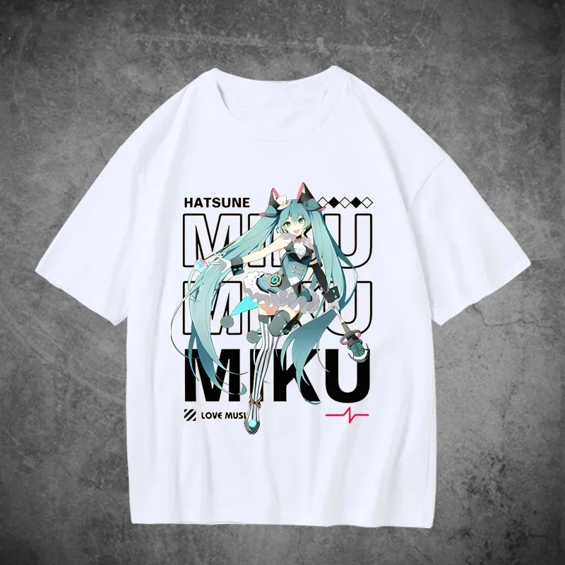 Modisches Hatsune Miku Bedrucktes T-Shirt Sommer Herren- und Damen-T-Shirt Trendiges Lockeres Lässiges Y2K 2026 Neues Streetwear Tee Top – Detail 11