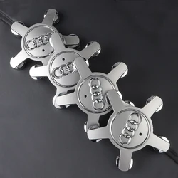 4PCS Car Five Claws Wheel Center Cap Hub Covers  For Audi A3 8P A4 B8 A6 C6 A5 Q5 A1 Q3 C7 8V B9 B7 B6 C5 C8 TTRefit Accessories