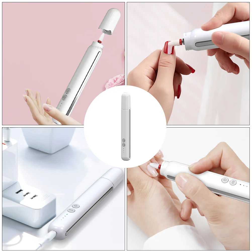 Nail Polisher Manicure Portable Drill Electronics Kit Electric Tool File Ceramic Grinding Head Grinder