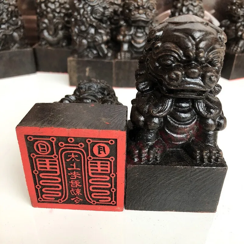 1 piece Taoist seal Taishang Laojun seal Ebony lion seal Taoist supplies