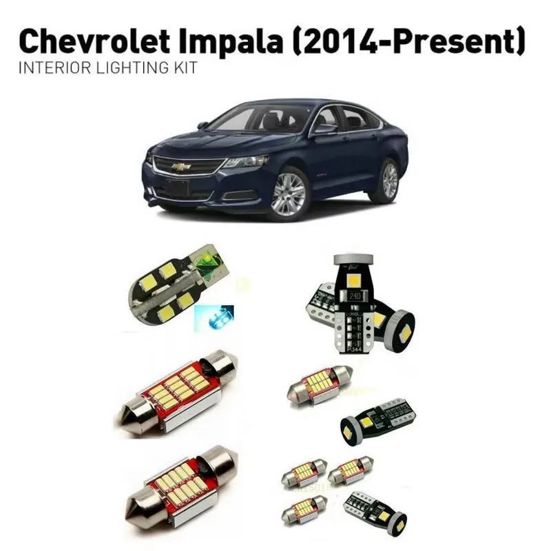

Для Chevrolet impala 2014 + 10 шт. автомобильное светодиодное внутреннее освещение авто автомобильные лампы лампы для автомобилей без ошибок