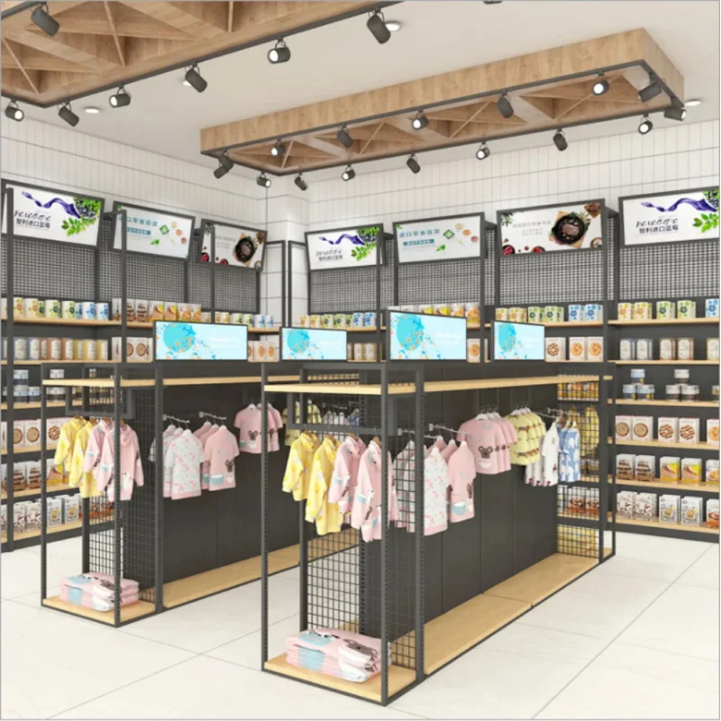 custom.Pet Supply Whole Design Top with Billboard Children's Clothing Center Island Shelves
