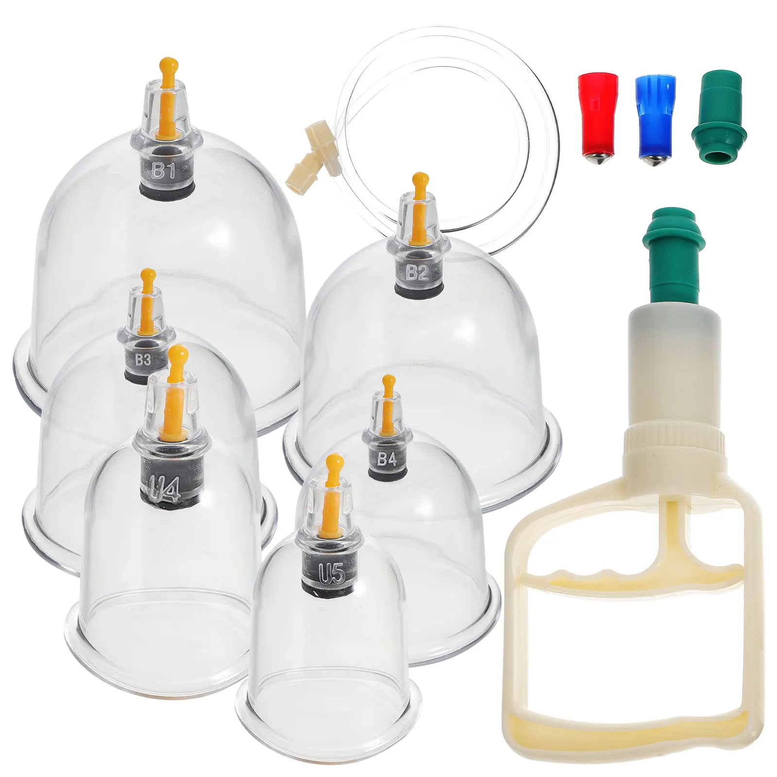 

Aspirated Suction Cups Body Massage Therapy Plastic Acupressure Pain Relief Device Cupping Set U Shaped Joint Bumps Back