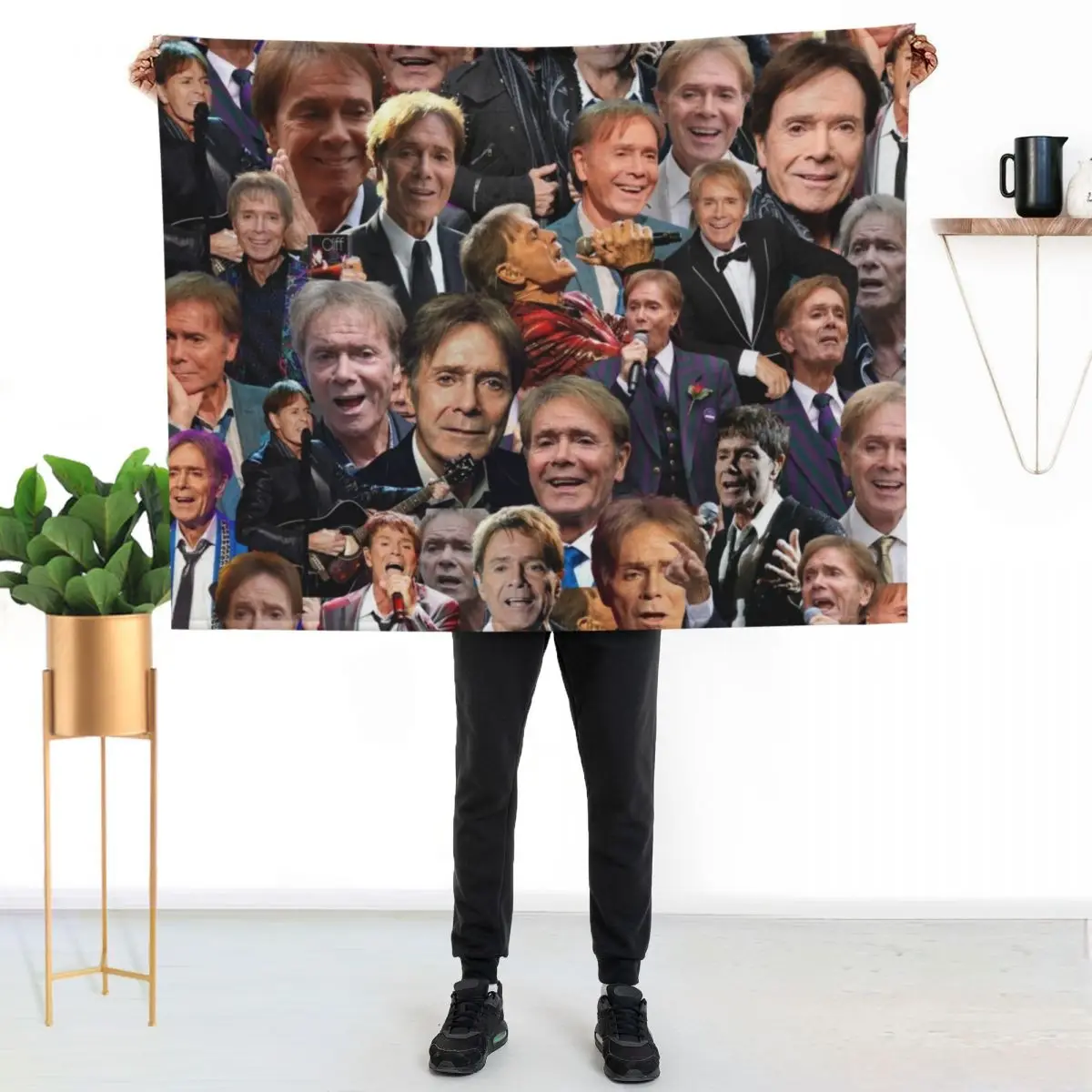 Cliff Richard Abstract Collage Throw Blanket Luxury Thicken Soft Plaid halloween Nap Quilt Blankets