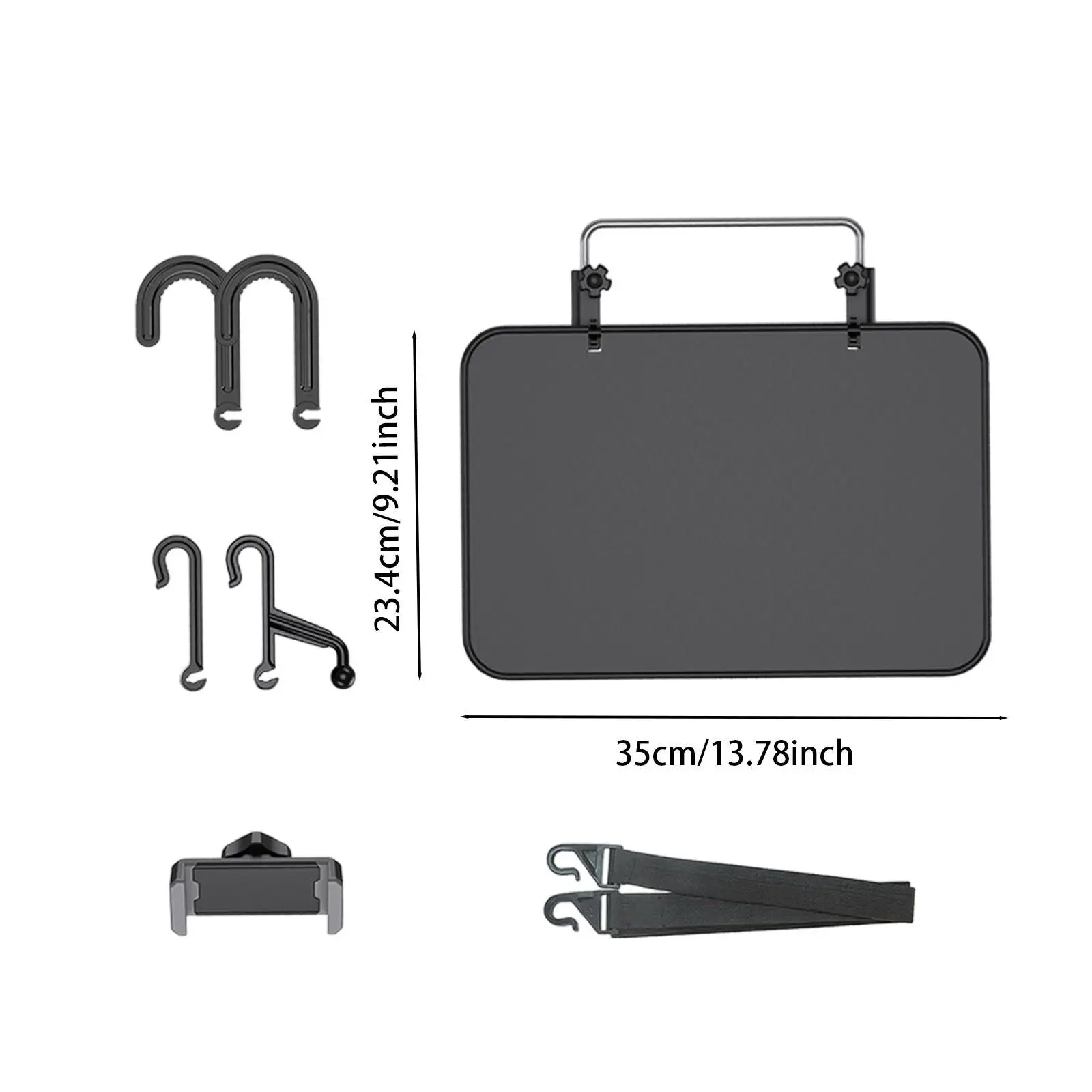 صينية مسند الرأس للمقعد الخلفي سهلة التركيب، صينية تناول الطعام متعددة الاستخدامات لكتب الطعام والشرب وأي عجلة قيادة نموذجية للسيارة